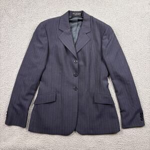 RJ Classics Show Coat Womens 4R Gray Pinstripe Blazer Equestrian Jacket